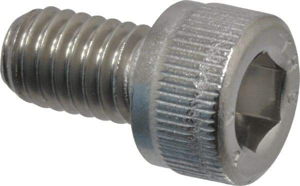 Value Collection - M6x1.00 Metric Coarse Hex Socket Drive, Socket Cap Screw - Grade 316 & Austenitic A4 Stainless Steel, Uncoated, Fully Threaded, 10mm Length Under Head - Exact Tool & Supply