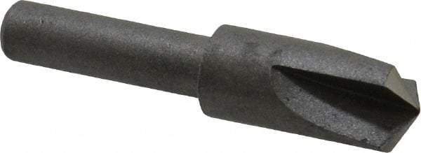 Keo - 3/8" Head Diam, 1/4" Shank Diam, 3 Flute 120° High Speed Steel Countersink - Bright Finish, 1-3/4" OAL, Single End, Straight Shank, Right Hand Cut - Exact Tool & Supply
