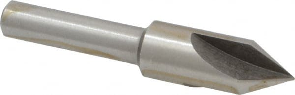 Interstate - 3/8" Head Diam, 1/4" Shank Diam, 3 Flute 60° High Speed Steel Countersink - Exact Tool & Supply