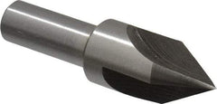 Interstate - 3/4" Head Diam, 1/2" Shank Diam, 3 Flute 60° High Speed Steel Countersink - Bright Finish, 2-3/4" OAL, Single End, Straight Shank, Right Hand Cut - Exact Tool & Supply
