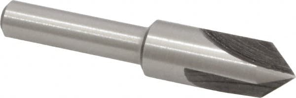 Interstate - 3/8" Head Diam, 1/4" Shank Diam, 3 Flute 82° High Speed Steel Countersink - Exact Tool & Supply