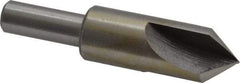 Interstate - 5/8" Head Diam, 3/8" Shank Diam, 3 Flute 82° High Speed Steel Countersink - Bright Finish, 2-3/4" OAL, Single End, Straight Shank, Right Hand Cut - Exact Tool & Supply