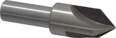 Interstate - 3/4" Head Diam, 1/2" Shank Diam, 3 Flute 82° High Speed Steel Countersink - Bright Finish, 2-3/4" OAL, Single End, Straight Shank, Right Hand Cut - Exact Tool & Supply