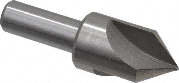 Interstate - 7/8" Head Diam, 1/2" Shank Diam, 3 Flute 82° High Speed Steel Countersink - Exact Tool & Supply