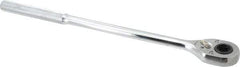 Proto - 1/2" Drive Pear Head Female Drive Ratchet - Chrome Finish, 16" OAL, 24 Gear Teeth, Standard Head - Exact Tool & Supply
