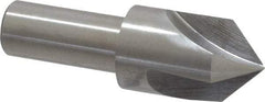 Interstate - 3/4" Head Diam, 1/2" Shank Diam, 3 Flute 90° High Speed Steel Countersink - Bright Finish, 2-3/4" OAL, Single End, Straight Shank, Right Hand Cut - Exact Tool & Supply