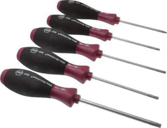 Wiha - 5 Piece Torx Screwdriver Set - Bit Sizes: Torx T10, T15, T20, T25 & T30 - Exact Tool & Supply