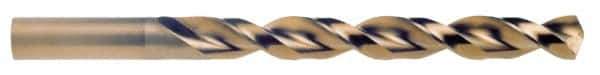 Cleveland - #4 135° Cobalt Jobber Drill - TiCN Finish, Right Hand Cut, Parabolic Flute, Straight Shank, 3-3/4" OAL, Standard Point - Exact Tool & Supply