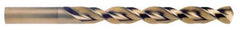 Cleveland - #4 135° Cobalt Jobber Drill - TiCN Finish, Right Hand Cut, Parabolic Flute, Straight Shank, 3-3/4" OAL, Standard Point - Exact Tool & Supply