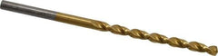 Cleveland - 1/8" 135° Cobalt Jobber Drill - TiN Finish, Right Hand Cut, Parabolic Flute, Straight Shank, 2-3/4" OAL, Split Point - Exact Tool & Supply