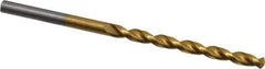 Cleveland - 9/64" 135° Cobalt Jobber Drill - TiN Finish, Right Hand Cut, Parabolic Flute, Straight Shank, 2-7/8" OAL, Split Point - Exact Tool & Supply