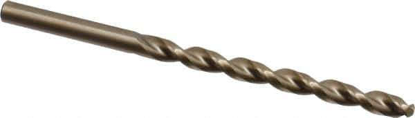 Cleveland - #7 135° Cobalt Jobber Drill - Oxide/Gold Finish, Right Hand Cut, Parabolic Flute, Straight Shank, 3-5/8" OAL, Split Point - Exact Tool & Supply
