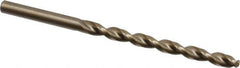 Cleveland - #7 135° Cobalt Jobber Drill - Oxide/Gold Finish, Right Hand Cut, Parabolic Flute, Straight Shank, 3-5/8" OAL, Split Point - Exact Tool & Supply