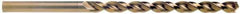 Cleveland - 11.5mm 135° Cobalt Jobber Drill - Oxide/Gold Finish, Right Hand Cut, Parabolic Flute, Straight Shank, 5.591" OAL, Split Point - Exact Tool & Supply