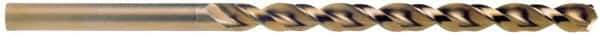 Cleveland - 4mm 135° Cobalt Jobber Drill - Oxide/Gold Finish, Right Hand Cut, Parabolic Flute, Straight Shank, 2.953" OAL, Split Point - Exact Tool & Supply