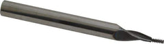 Scientific Cutting Tools - #4-40 UNC, 0.079" Cutting Diam, 2 Flute, Solid Carbide Helical Flute Thread Mill - Internal Thread, 0.185" LOC, 2-1/2" OAL, 1/4" Shank Diam - Exact Tool & Supply