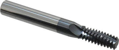 Scientific Cutting Tools - 1/2-13 UNC, 0.35" Cutting Diam, 4 Flute, Solid Carbide Helical Flute Thread Mill - Internal Thread, 0.877" LOC, 3" OAL, 3/8" Shank Diam - Exact Tool & Supply