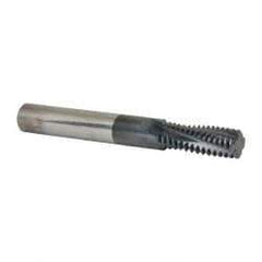 Scientific Cutting Tools - 5/8-11 UNC, 0.47" Cutting Diam, 4 Flute, Solid Carbide Helical Flute Thread Mill - Internal Thread, 1.309" LOC, 4" OAL, 1/2" Shank Diam - Exact Tool & Supply