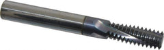 Scientific Cutting Tools - 3/4-10 UNC, 0.495" Cutting Diam, 4 Flute, Solid Carbide Helical Flute Thread Mill - Internal Thread, 1.34" LOC, 4" OAL, 1/2" Shank Diam - Exact Tool & Supply