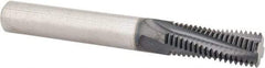 Scientific Cutting Tools - 3/4-14 UNS, 0.495" Cutting Diam, 4 Flute, Solid Carbide Helical Flute Thread Mill - Internal Thread, 1.314" LOC, 4" OAL, 1/2" Shank Diam - Exact Tool & Supply