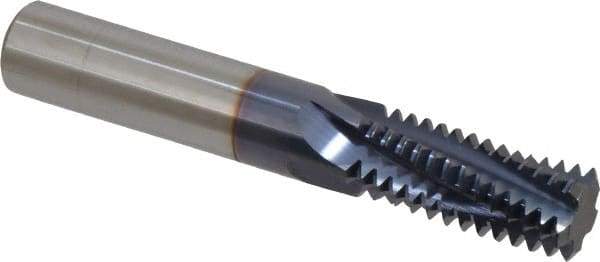 Scientific Cutting Tools - 7/8-9 UNC, 0.62" Cutting Diam, 4 Flute, Solid Carbide Helical Flute Thread Mill - Internal Thread, 1.489" LOC, 4" OAL, 5/8" Shank Diam - Exact Tool & Supply