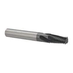 Scientific Cutting Tools - 1/4-18, 3/8-18 NPT, 0.27" Cutting Diam, 4 Flute, Solid Carbide Helical Flute Thread Mill - Internal/External Thread, 0.636" LOC, 2-1/2" OAL, 5/16" Shank Diam - Exact Tool & Supply