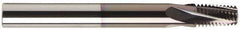 Accupro - 9/16-12 UNC, 0.37" Cutting Diam, 4 Flute, Solid Carbide Helical Flute Thread Mill - Internal Thread, 7/8" LOC, 3" OAL, 3/8" Shank Diam - Exact Tool & Supply