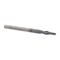 Accupro - #6-32 UNC, 0.085" Cutting Diam, 2 Flute, Solid Carbide Helical Flute Thread Mill - Internal Thread, 7/32" LOC, 2" OAL, 1/8" Shank Diam - Exact Tool & Supply