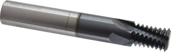 Accupro - 1-8 UNC, 0.735" Cutting Diam, 4 Flute, Solid Carbide Helical Flute Thread Mill - Internal Thread, 1" LOC, 5" OAL, 3/4" Shank Diam - Exact Tool & Supply