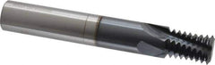 Accupro - 1-8 UNC, 0.735" Cutting Diam, 4 Flute, Solid Carbide Helical Flute Thread Mill - Internal Thread, 1" LOC, 5" OAL, 3/4" Shank Diam - Exact Tool & Supply