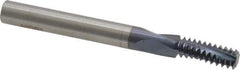 Accupro - 5/16-18 UNC, 0.235" Cutting Diam, 3 Flute, Solid Carbide Helical Flute Thread Mill - Internal Thread, 5/8" LOC, 2-1/2" OAL, 1/4" Shank Diam - Exact Tool & Supply
