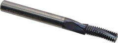 Accupro - 5/16-24 UNF, 0.235" Cutting Diam, 3 Flute, Solid Carbide Helical Flute Thread Mill - Internal Thread, 5/8" LOC, 2-1/2" OAL, 1/4" Shank Diam - Exact Tool & Supply