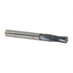 Accupro - 3/8-24 UNF, 0.3" Cutting Diam, 4 Flute, Solid Carbide Helical Flute Thread Mill - Internal Thread, 3/4" LOC, 3" OAL, 5/16" Shank Diam - Exact Tool & Supply