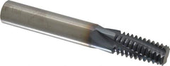Accupro - 5/8-11 UNC, 0.49" Cutting Diam, 4 Flute, Solid Carbide Helical Flute Thread Mill - Internal Thread, 1" LOC, 3-1/2" OAL, 1/2" Shank Diam - Exact Tool & Supply