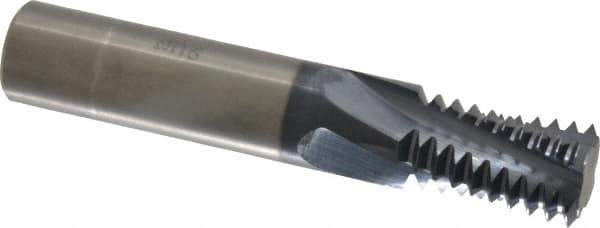 Accupro - 7/8-9 UNC, 0.62" Cutting Diam, 4 Flute, Solid Carbide Helical Flute Thread Mill - Internal Thread, 1" LOC, 3-1/2" OAL, 5/8" Shank Diam - Exact Tool & Supply