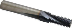 Accupro - 1/2-14 NPT, 0.49" Cutting Diam, 4 Flute, Solid Carbide Helical Flute Thread Mill - Internal Thread, 1" LOC, 3-1/2" OAL, 1/2" Shank Diam - Exact Tool & Supply