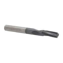 Accupro - M8x0.75 Metric Fine, 0.235" Cutting Diam, 3 Flute, Solid Carbide Helical Flute Thread Mill - Internal Thread, 5/8" LOC, 2-1/2" OAL, 1/4" Shank Diam - Exact Tool & Supply