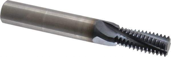Accupro - M16x2.00 Metric Coarse, 0.45" Cutting Diam, 4 Flute, Solid Carbide Helical Flute Thread Mill - Internal Thread, 24mm LOC, 89mm OAL, 12mm Shank Diam - Exact Tool & Supply