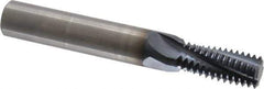 Accupro - M16x2.00 Metric Coarse, 0.45" Cutting Diam, 4 Flute, Solid Carbide Helical Flute Thread Mill - Internal Thread, 24mm LOC, 89mm OAL, 12mm Shank Diam - Exact Tool & Supply