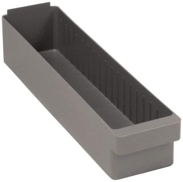 Quantum Storage - 23-7/8" Deep, Yellow High-Impact Polystyrene Drawer Bin - 4-5/8" High x 5-9/16" Wide x 23-7/8" Long - Exact Tool & Supply