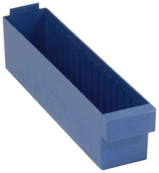 Quantum Storage - 17-5/8" Deep, Yellow High-Impact Polystyrene Drawer Bin - 4-5/8" High x 3-3/4" Wide x 17-5/8" Long - Exact Tool & Supply