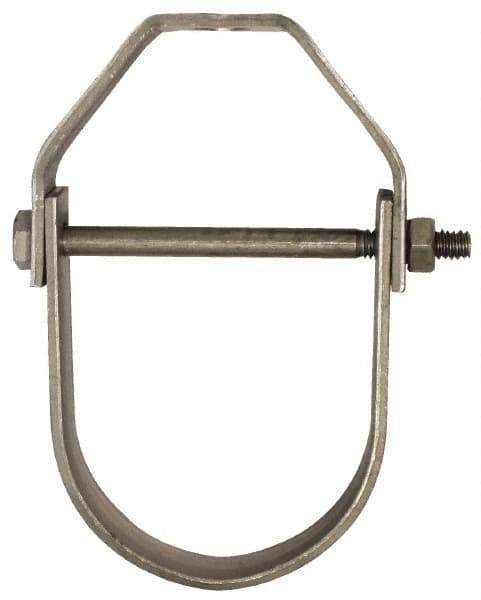 Empire - 10" Pipe, 7/8" Rod, Carbon Steel Adjustable Clevis Hanger - Black - Exact Tool & Supply