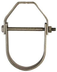 Empire - 10" Pipe, 7/8" Rod, Carbon Steel Adjustable Clevis Hanger - Black - Exact Tool & Supply