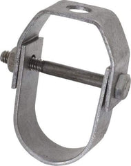 Empire - 1" Pipe, 3/8" Rod, Carbon Steel Adjustable Clevis Hanger - Black - Exact Tool & Supply