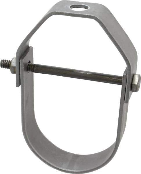 Empire - 2" Pipe, 3/8" Rod, Carbon Steel Adjustable Clevis Hanger - Black - Exact Tool & Supply