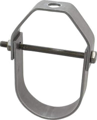Empire - 2" Pipe, 3/8" Rod, Carbon Steel Adjustable Clevis Hanger - Black - Exact Tool & Supply