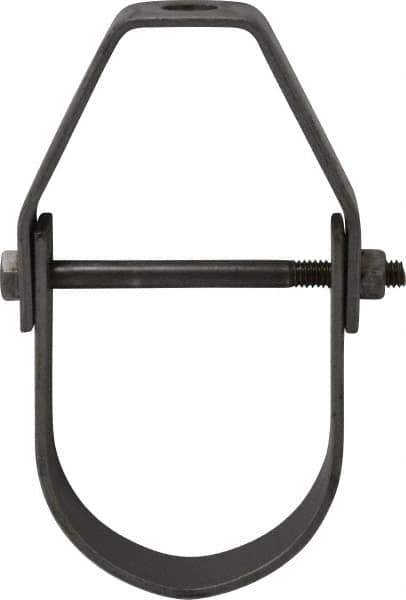 Empire - 2-1/2" Pipe, 1/2" Rod, Carbon Steel Adjustable Clevis Hanger - Black - Exact Tool & Supply