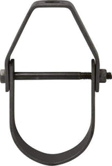 Empire - 2-1/2" Pipe, 1/2" Rod, Carbon Steel Adjustable Clevis Hanger - Black - Exact Tool & Supply