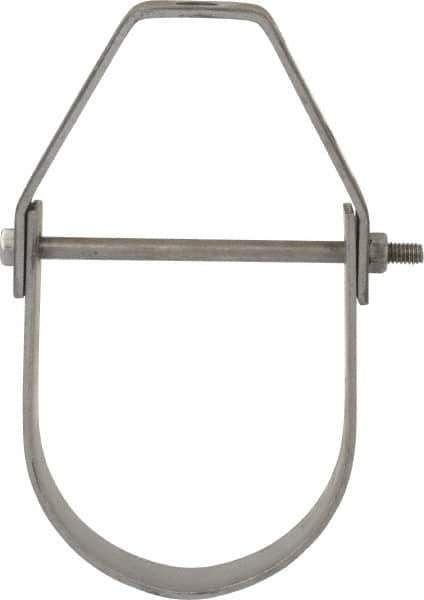 Empire - 3-1/2" Pipe, 1/2" Rod, Carbon Steel Adjustable Clevis Hanger - Black - Exact Tool & Supply