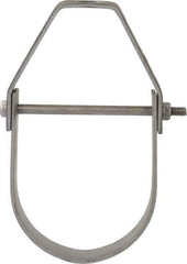 Empire - 3-1/2" Pipe, 1/2" Rod, Carbon Steel Adjustable Clevis Hanger - Black - Exact Tool & Supply